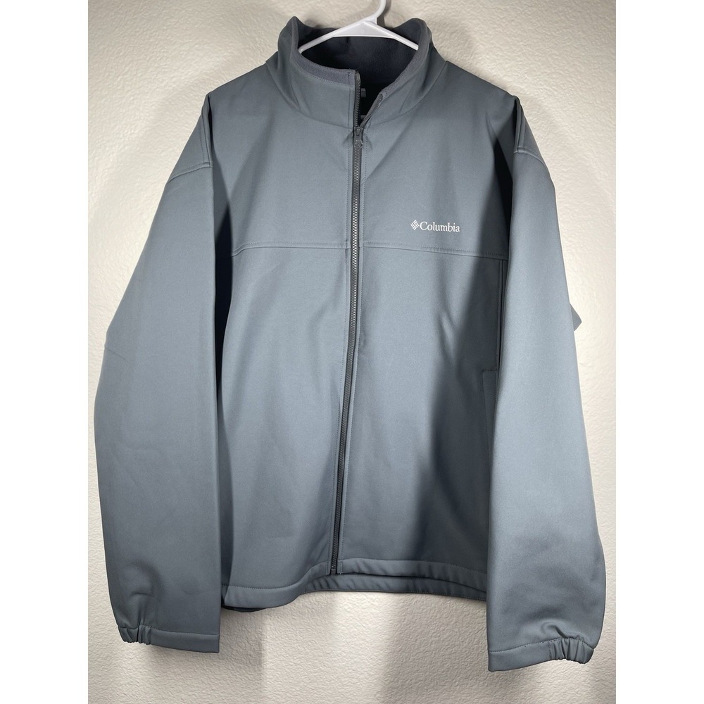 Columbia Mt. Village Jacket Men's Size XXL Gray Wind & Water Resistant EUC